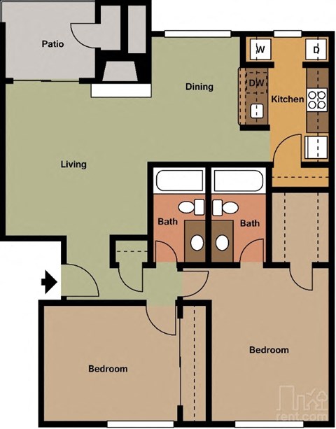 a diagram of a floor plan of a house